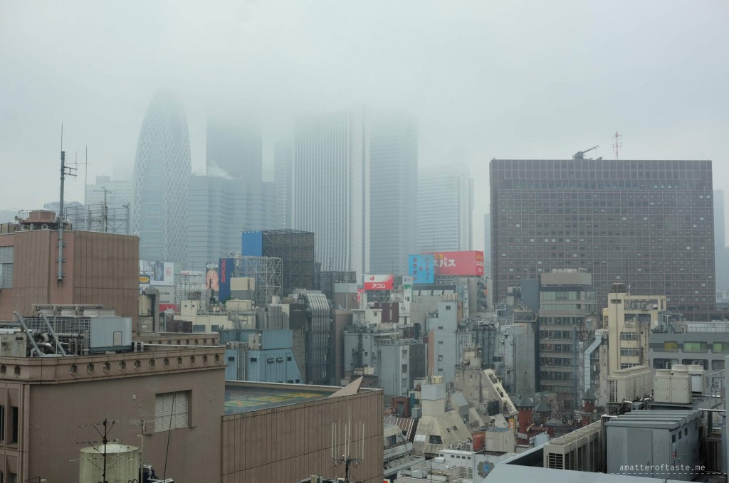 rainy day in Shinjuku Tokyo